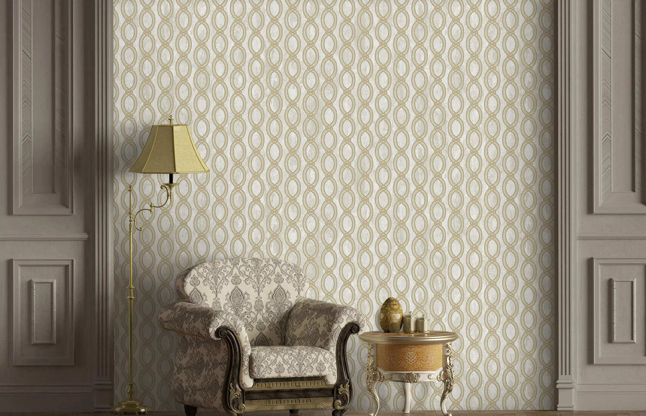 Beige Embossed Wallpaper – Timeless Sophistication (7808-1)